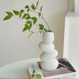 1 Piece Nordic Couple Hand Cross Border White Cement Tube/vase/pen holder/tree/plant indoor or outdoor home decor