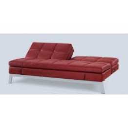 2 Part Folding AF Leather Sofa Bed SCB056
