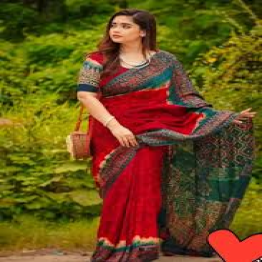 Chanderi Silk Digital Printed tassel Saree Soft and comfortable 12.5 Hand Saree For Women