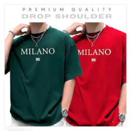 Cotton Drop Shoulder Half Sleeve T-Shirt for men MILANO Drop Shoulder T-shirt Genji