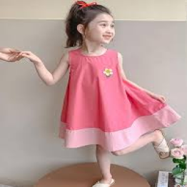 Girls fashionables Sleeveless Dress Children Sleeveless Skirt Flower Sweet Princess Kids Girls Dress