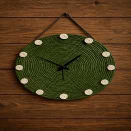 Jute wall clock