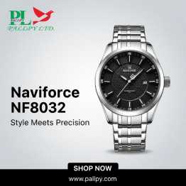 NAVIFORCE NF8032 Alloy Quartz watches Stainless Steel strap with 30m waterproof men wristwatch Casual