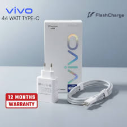 Original VIVO 44W Flash Charger & Type-C Cable - 4.0 44W Fast Charging for V20, V23, V25, V27, V30, Y Series & More