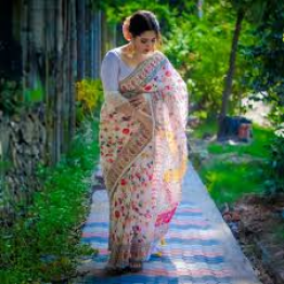 Tangail Tat Trendy Afsan Print Saree for Women - Comfortable for All Season Wear