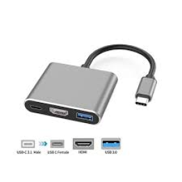 Type C to USB-C 4K HDMI USB 3.0 3-in-1 Hub Adapter Cable for Apple Macbook Pro