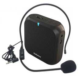 voice amplifier-1 x Portable Voice Amplifier 1 x Wired microphone 1 x charging cable 1 x Belt-Black