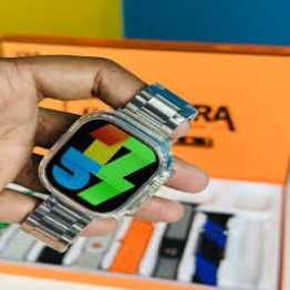 Y80 Ultra Smart Wireless Charging Watch with 8 Straps Stylish Fitness Tracker Bluetooth 5.0 Health Monitor IP68 Waterproof Touchscreen