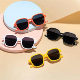 （NEW）Outdoor Children's Sunglasses Comfortable Sun-shading Black Kids' Sun Glasses Baby Sunglasses for Travel Fishing Driving Girls Boy